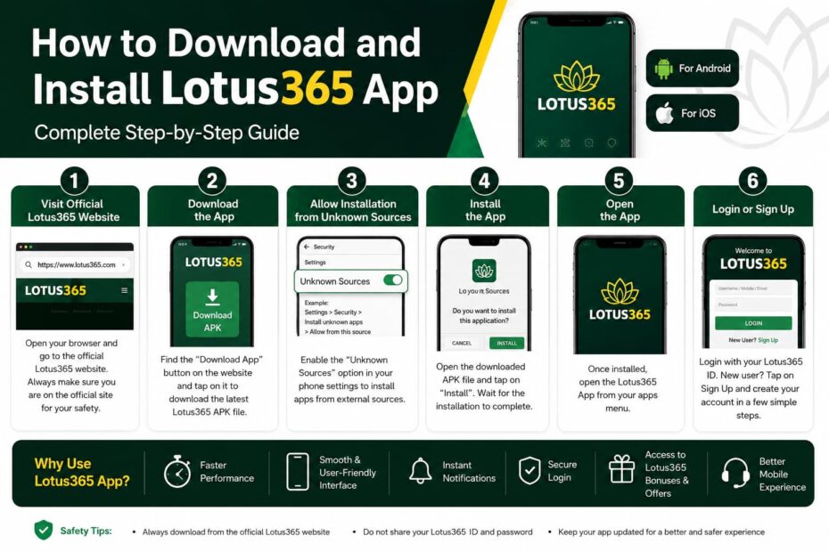 Lotus365 App Download Install Guide
