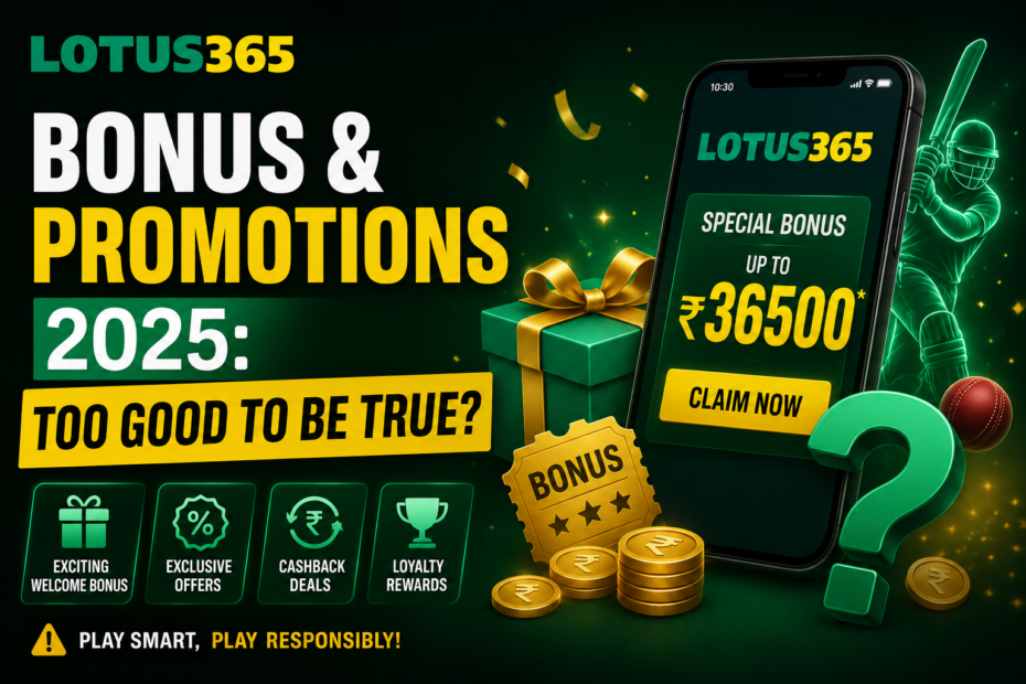 Lotus365 Bonus and Promotions 2025 guide explaining welcome offers, rewards, and promotional benefits