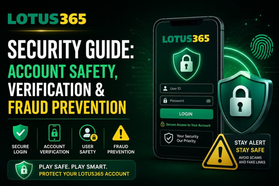 Lotus365 security guide covering account safety, verification, and fraud prevention for online bettors