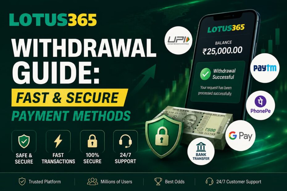 Lotus365 Withdrawal Guide: Fast & Secure Payment Methods