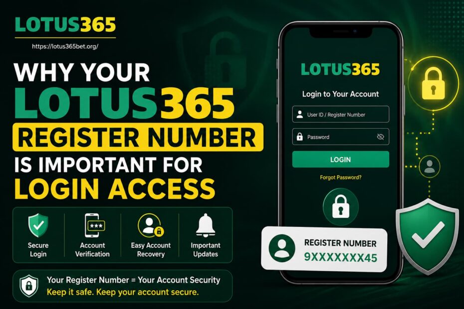 Lotus365 Register Number guide for secure login access and account security