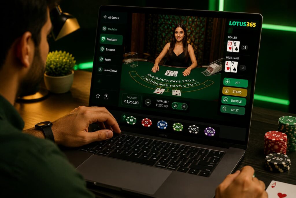 How to play a live casino game step by step on Lotus365