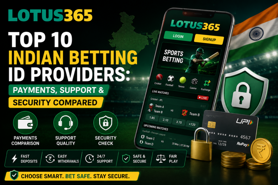 Top 10 Indian betting ID providers comparison covering payments, customer support and account security