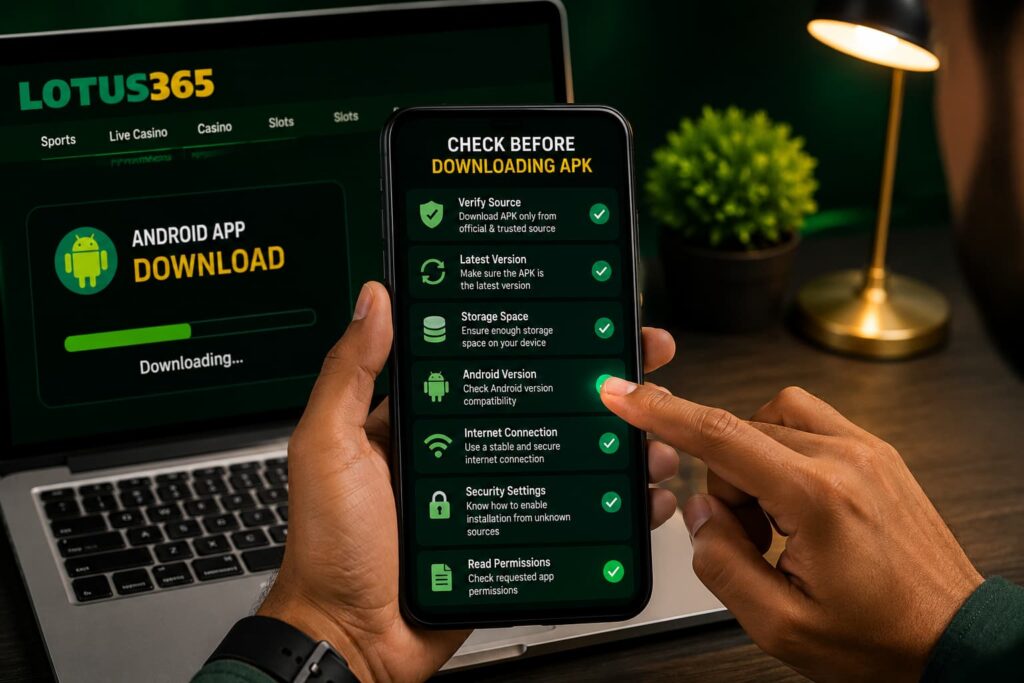 Lotus365 APK Download latest version 2026 Android installation guide
